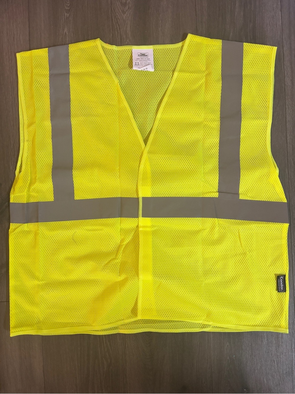 Condor Men’s High-Visibility Yellow Safety Mesh Vest
